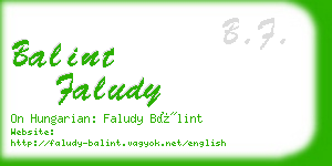 balint faludy business card